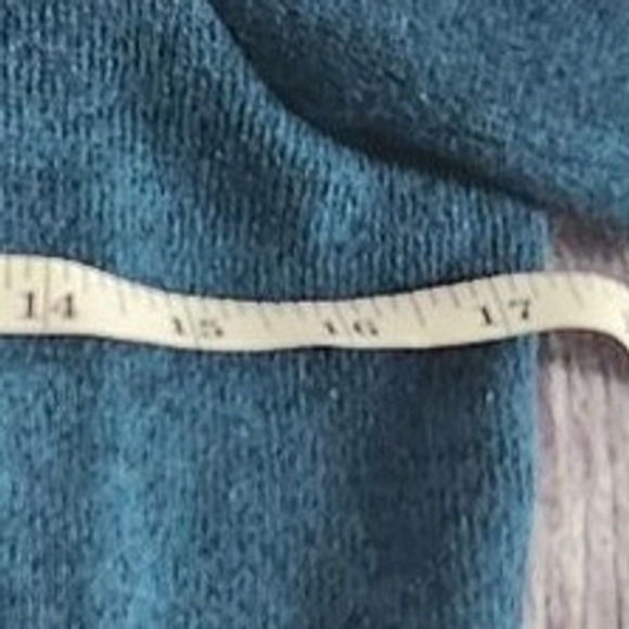 Avalanche Teal Blue Fleece Jacket Mock Neck Zip Front Asymmetrical Size S - Picture 7 of 9